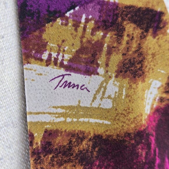 Trina Turk Sz 0 100% Silk Sleeveless Fit & Flare Dress Pleated Skirt Multicolor - Picture 10 of 14